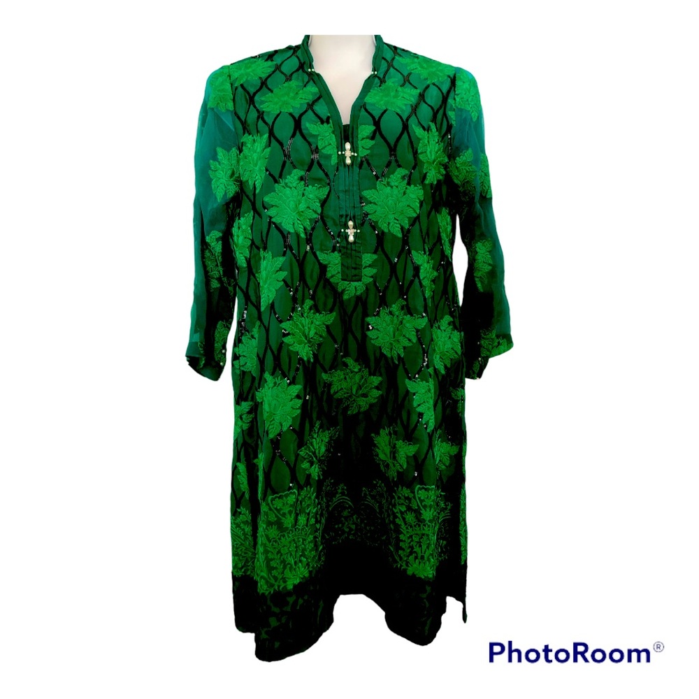 AghaNoor Emerald Green Kurta